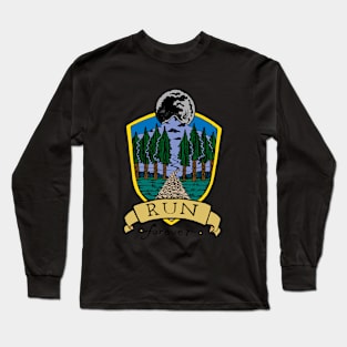 Run Forever Moon Emblem - Colour Version Long Sleeve T-Shirt